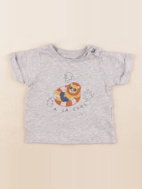 Tee-shirt - 3 mois Gris 1 - vertbaudet enfant 