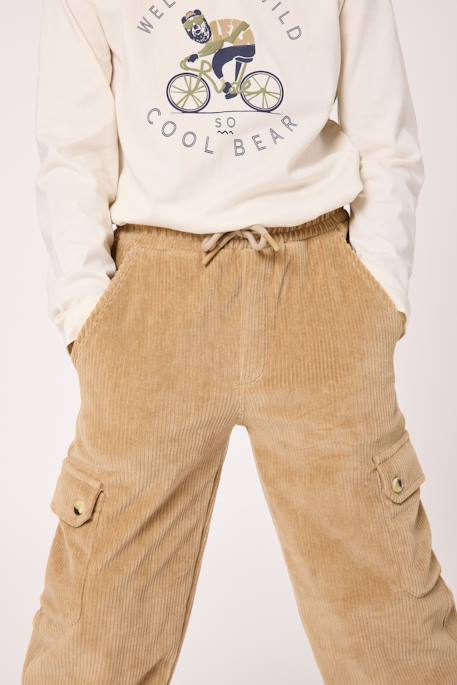 Pantalon garçon Beige 2 - vertbaudet enfant 