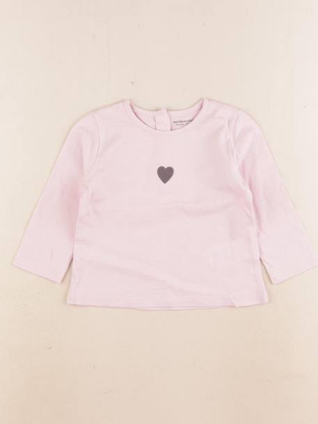 Tee-shirt - 12 mois Rose 1 - vertbaudet enfant 