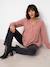 Blouse grossesse et allaitement en gaze coton biologique* bois de rose+vert sauge 1 - vertbaudet enfant 