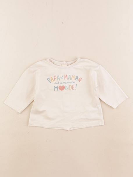 Tee-shirt - 3 mois Beige 1 - vertbaudet enfant 
