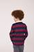 Polo manches longues 100% coton garçon Fond indigo raye bordeaux 3 - vertbaudet enfant 