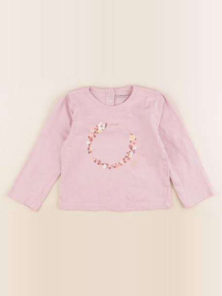 Tee-shirt - 24 mois Rose, or 1 - vertbaudet enfant 