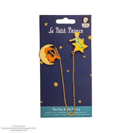 Marque-page chaînette le renard et le prince - le petit prince Or 3 - vertbaudet enfant 