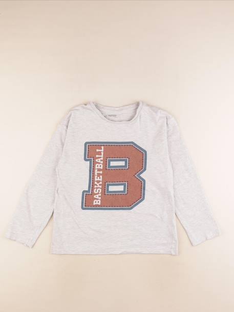 Tee-shirt - 12 ans Gris 1 - vertbaudet enfant 