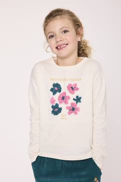 -T-shirt manches longues 100% coton fille