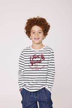 Garçon-T-shirt, polo, sous-pull-Mariniere manches longues 100% coton garçon