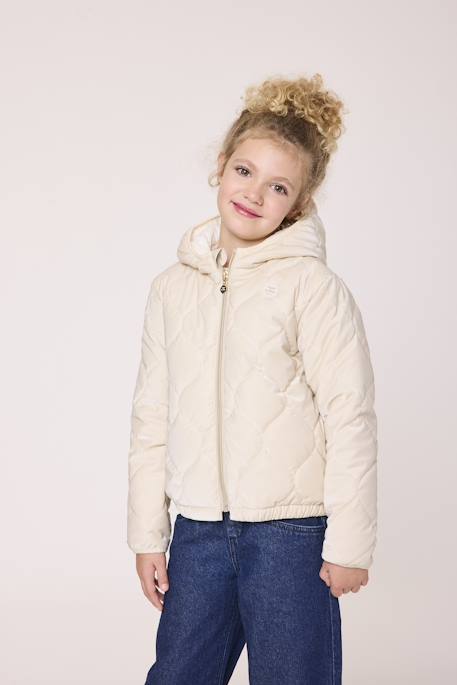 Doudoune fille Beige dore 2 - vertbaudet enfant 