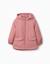 Parka en caoutchouc rembourrée avec capuche et imprimé floral Rose 2 - vertbaudet enfant 