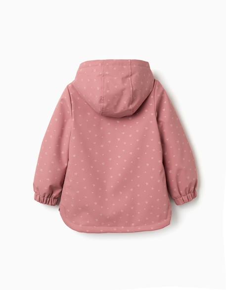 Parka en caoutchouc rembourrée avec capuche et imprimé floral Rose 3 - vertbaudet enfant 