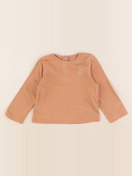 Tee-shirt - 12 mois Marron, or 1 - vertbaudet enfant 