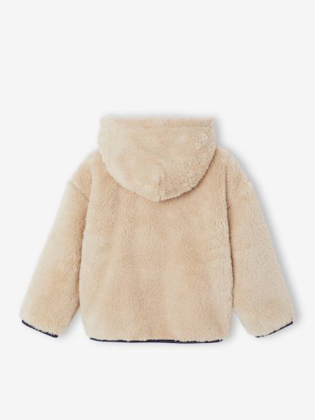 Sweat polaire à capuche garçon blanc 2 - vertbaudet enfant 