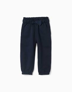 Bébé-Pantalon, jean-Pantalon paperbag en molleton avec nœud décoratif