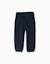 Pantalon paperbag en molleton avec nœud décoratif Bleu foncé 1 - vertbaudet enfant 