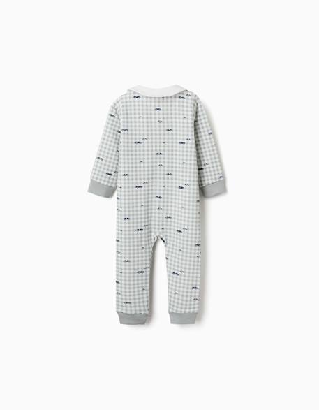 Dors-bien en coton à motif vichy Vert clair 2 - vertbaudet enfant 