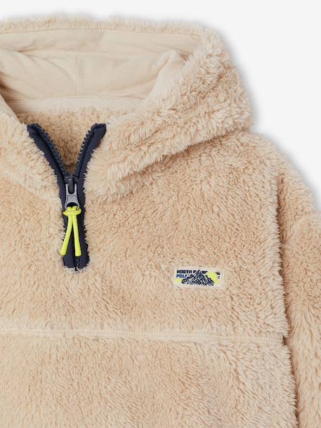 Sweat polaire à capuche garçon blanc 3 - vertbaudet enfant 