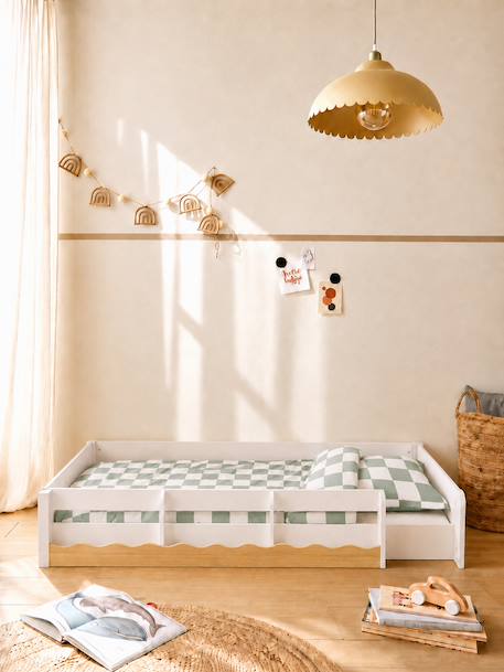 Lit enfant évolutif avec rangements WAVY 90x190cm blanc 2 - vertbaudet enfant 