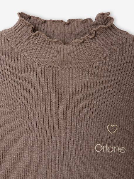 Sous-pull fille tricot prune+taupe 6 - vertbaudet enfant 