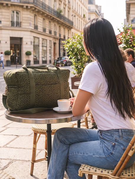 Sac à langer CATALINA 48 h beige imprimé+ficelle+kaki 17 - vertbaudet enfant 