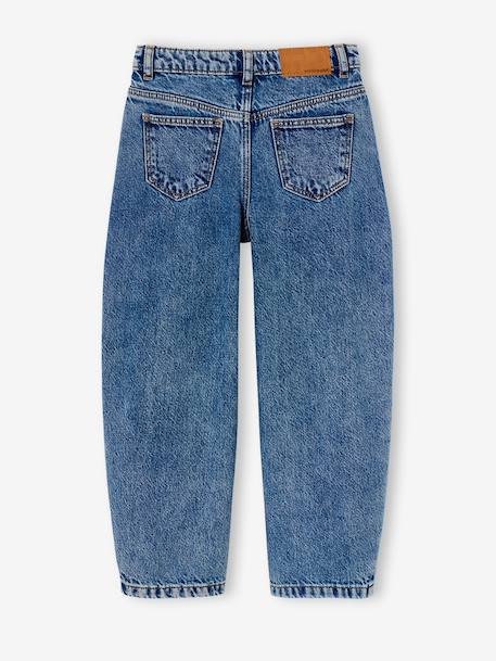 Jean ballon fille bleu moyen+denim bleached 2 - vertbaudet enfant 