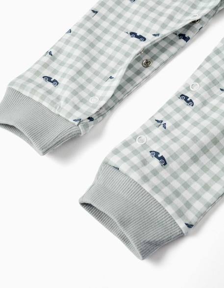 Dors-bien en coton à motif vichy Vert clair 4 - vertbaudet enfant 