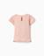 T-shirt en coton avec imprimé et ourlet à volants Blanc+Rose clair 5 - vertbaudet enfant 