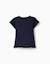 T-shirt en coton avec imprimé et ourlet à volants Blanc+Bleu foncé+Rose clair 5 - vertbaudet enfant 