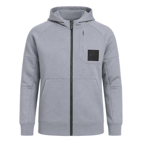 Veste de survêtement garçon Gris chiné+Noir foncé 1 - vertbaudet enfant 