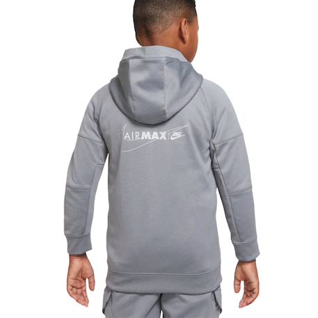 Veste de survêtement garçon Gris chiné+Noir foncé 3 - vertbaudet enfant 