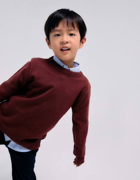 Garçon-Pull, gilet, sweat-Pull-Pull en maille avec extrémités côtelées
