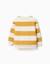 Sweat en coton peigné à rayures et imprimé Jaune+Vert clair 3 - vertbaudet enfant 