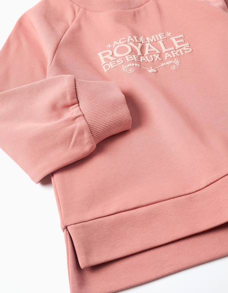 Sweat avec imprimé en relief arts Blanc+Bleu foncé+Rose 10 - vertbaudet enfant 