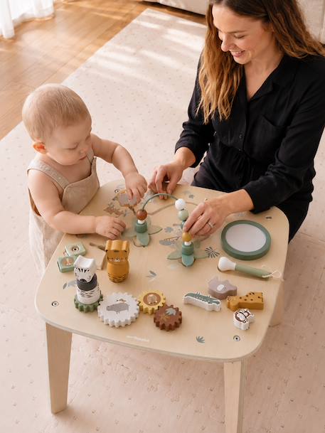 Table d'activités en bois FSC® Rétro Flower+Tanzanie 9 - vertbaudet enfant 