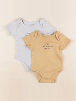 Seconde main-Garçon-Lot de 2 bodies en coton - 3 mois