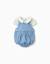 Ensemble body à rayures et barboteuse en jean Bleu 1 - vertbaudet enfant 