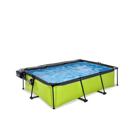 Piscine couverte 220x150x65cm avec pompe filtrante Vert 3 - vertbaudet enfant 