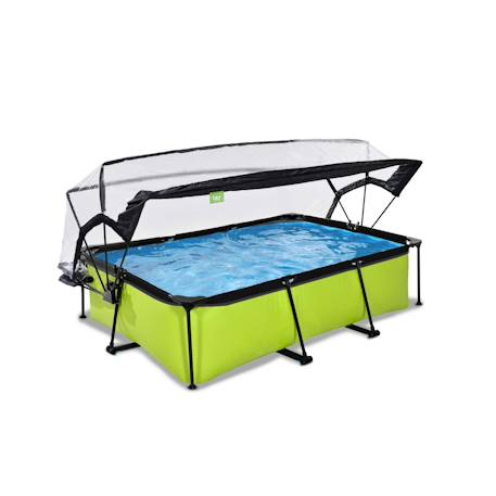 Piscine couverte 220x150x65cm avec pompe filtrante Vert 1 - vertbaudet enfant 