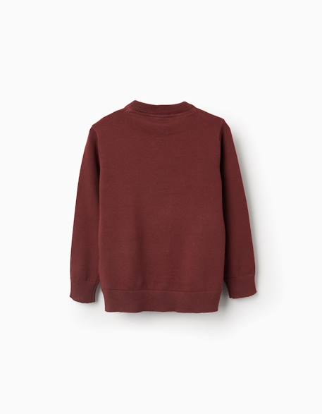 Pull en maille avec extrémités côtelées Bleu foncé+Marron 7 - vertbaudet enfant 
