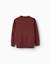 Pull en maille avec extrémités côtelées Bleu foncé+Marron 7 - vertbaudet enfant 