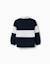 Sweat avec col polo et bloc de couleurs Bleu foncé 3 - vertbaudet enfant 