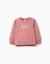 Sweat avec imprimé en relief arts Blanc+Bleu foncé+Rose 8 - vertbaudet enfant 