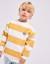 Sweat en coton peigné à rayures et imprimé Jaune+Vert clair 1 - vertbaudet enfant 