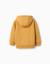 Sweat en coton peigné à capuche avec imprimé Blanc+Jaune+Marron 7 - vertbaudet enfant 