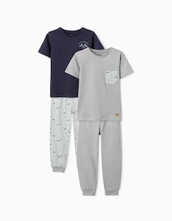 -Lot de 2 pyjamas à manches courtes en coton avec imprimés voitures