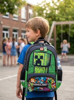 -Sac à dos minecraft école 8l avec porte-bouteille