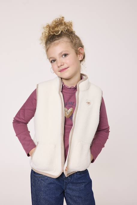 Veste sans manches fille Blanc casse 3 - vertbaudet enfant 