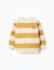 Sweat en coton peigné à rayures et imprimé Jaune+Vert clair 2 - vertbaudet enfant 