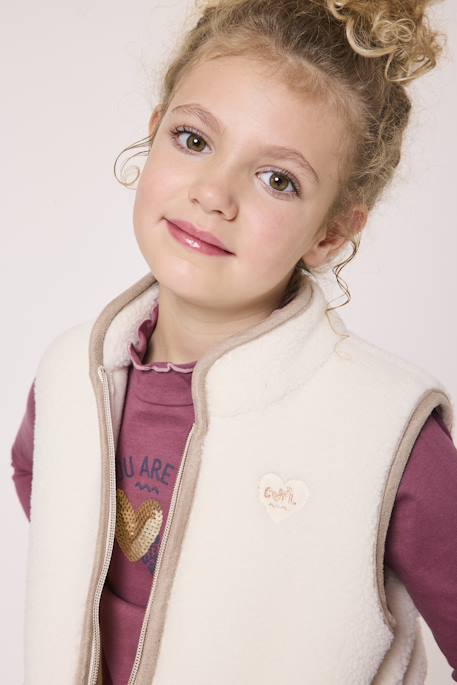 Veste sans manches fille Blanc casse 2 - vertbaudet enfant 