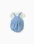Ensemble body à rayures et barboteuse en jean Bleu 2 - vertbaudet enfant 
