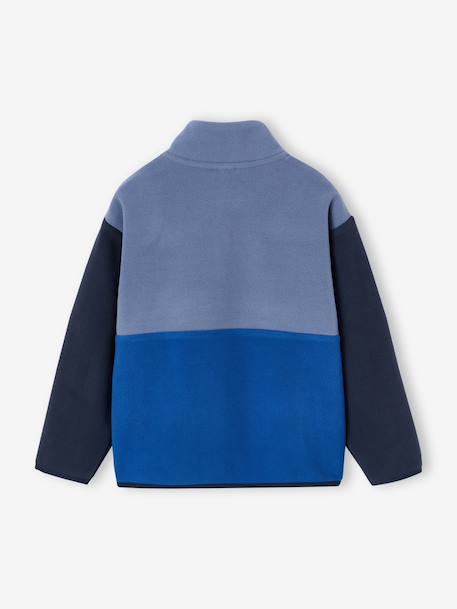 Sweat polaire garçon manches longues bleu+vert 4 - vertbaudet enfant 